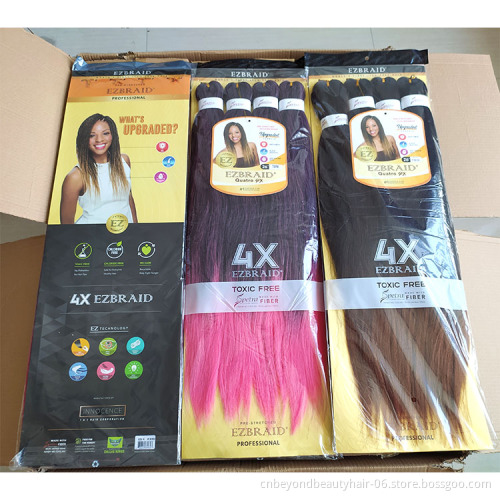 Professional pre stretched braid Pre - Stretched Braiding Hair Perm Yaki Jumbo Braids Synthetic Hair Easy Prestreched Hair